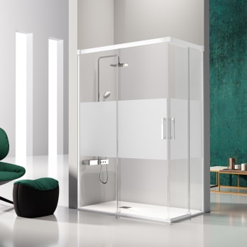 Paroi de douche d'angle Glasé (GS607+GS607) Kassandra