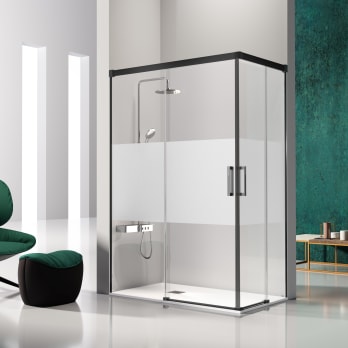 Paroi de douche d'angle Glasé (GS607+GS607) Kassandra