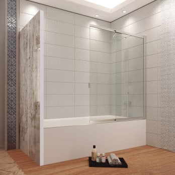 Paroi de baignoire coulissante et pivotante Milano Bruntec