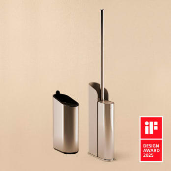 Ensemble brosse à toilettes et corbeille à papier Cosmic Flat