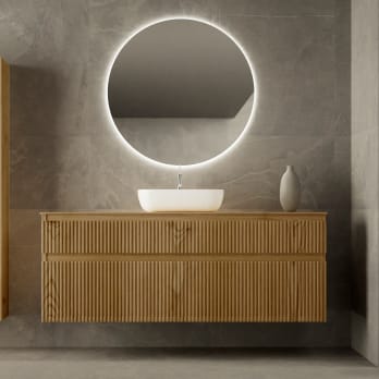 Meubles de salle de bain modernes en bois massif Alpes Bruntec