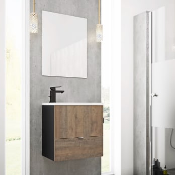Petit Campoaras Ensemble meuble de salle de bain à profondeur réduite 35 cm