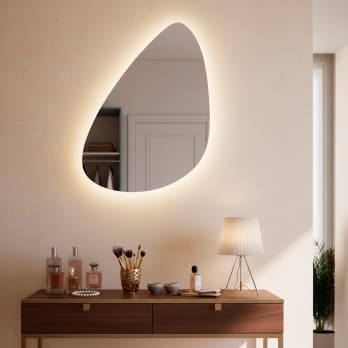 Miroir de salle de bain avec éclairage LED Trion Bruntec