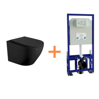 Pack WC suspendu + réservoir de chasse encastré Lisboa Bruntec