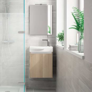 Ensemble meuble de salle de bain profondeur réduite 25 cm Slim Ávila Dos