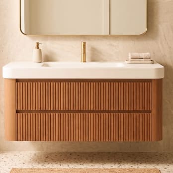 Ensemble de meuble de salle de bain avec vasque Solid Surface Duna
