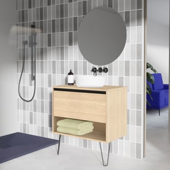 Yoko Top Amizuva meuble de salle de bain avec ensemble lavabo avec plan de travail