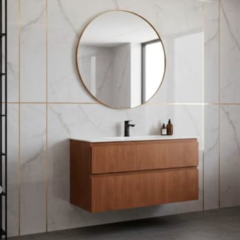 Ensemble de meubles de salle de bains en bois massif Alpes 2 Bruntec