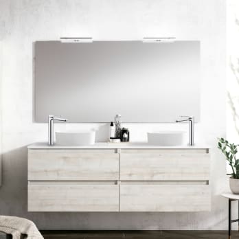 Meuble de salle de bains avec plan de toilette MFD hydrofuge Box Viso