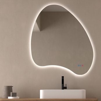 Miroir de salle de bain avec éclairage LED Wave Bruntec