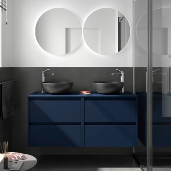 Meubles de salle de bains avec plan de toilette en bois Noja Salgar