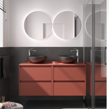 Meubles de salle de bain Noja Salgar avec comptoir en bois