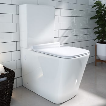 Toilette compacte Square sans rebord Bruntec