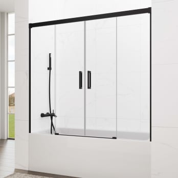 Pare-baignoire Basic Spazio noir mat GME