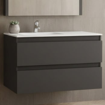 Meuble de salle de bains profondeur réduite 37,8 cm Aqua Campoaras