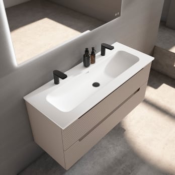 Lavabo à encastrer Idea Viso avec 1 vasque pour 2 robi