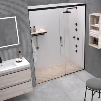 Receveurs de douche en résine décorés Design 3D Zen Bruntec.