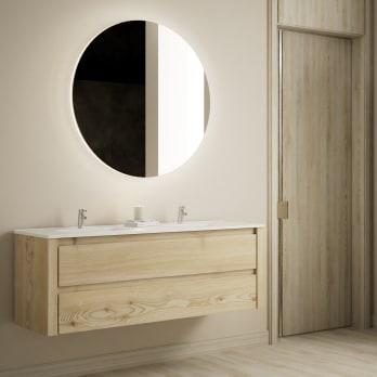 Ensemble de meubles de salle de bains en bois massif Laponia Bruntec