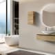 Meuble de salle de bains en bois avec plan de toilette en bois Coycama Landes principal 0