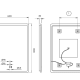 Miroir de salle de bain avec éclairage LED Praga Ledimex croquis 13