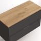 Meuble de salle de bains avec plan de toilette en bois Ebi Bruntec colours détail 10