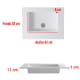 Lavabo suspendu Miami Bruntec croquis 2