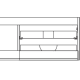 Meuble de salle de bains Cenit avec plan de toilette en solid surface Coycama croquis 2