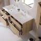 Ensemble de meubles de salle de bain en bois massif rainuré Alpes 7 Bruntec détail 3