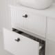 Meuble de salle de bains avec plan de toilette Microtec White Avila Dos détail 6