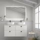 Meuble de salle de bains avec plan de toilette Microtec White Avila Dos principal 1