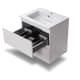 Ensemble de meuble de salle de bain compact Nivo Bruntec 2 tiroirs suspendus détail 6