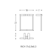 Porte-serviettes de salle de bains Metric Cosmic croquis 3