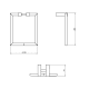 Porte-serviettes de salle de bains Metric Cosmic croquis 3