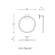 Duo Round Cosmic Towel Ring Bathroom Towel Bar croquis 4