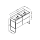 Meuble de salle de bains Galsaky industrial Coycama croquis 5