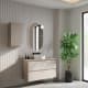 Meuble de salle de bains MDF laqué avec plan de toilette en bois Vilma Bruntec principal 2