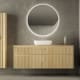 Meuble de salle de bains en bois massif sur mesure avec plan de toilette en bois Alpes 1 Bruntec principal 1