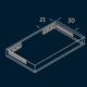 Lavabo suspendu Ambar Coycama croquis 2