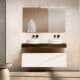 Meubles de salle de bains avec plan de toilette en bois de 10 cm de hauteur, en coloris Valenti, avec commode Nomad Visobath principal 0