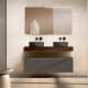 Meubles de salle de bains avec plan de toilette en bois de 10 cm de hauteur, en coloris Valenti, avec commode Nomad Visobath principal 3