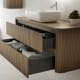 Meubles de salle de bains avec comptoir en bois massif Baviera Bruntec détail 6