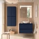 Ensemble de meubles de salle de bains avec plan de toilette en bois Noja Salgar principal 6