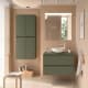 Ensemble de meubles de salle de bains avec plan de toilette en bois Noja Salgar principal 8
