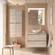 Ensemble de meubles de salle de bains avec plan de toilette en bois Noja Salgar principal 3