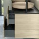 Meuble de salle de bains avec plan de toilette en microtec noir Kora Bruntec détail 4