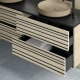 Meuble de salle de bains avec plan de toilette en microtec noir Kora Bruntec détail 2