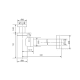 Pack Robinet de lavabo Imex Monza + bonde clic-clac + siphon rond exposé croquis 6