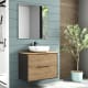 Meuble de salle de bains avec plan de toilette en bois Duox Bruntec principal 1