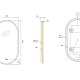 Miroir de salle de bain avec éclairage LED Milano Ledimex croquis 11