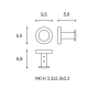 Cintre de salle de bain de salle de bain Architect S+ Cosmic croquis 23